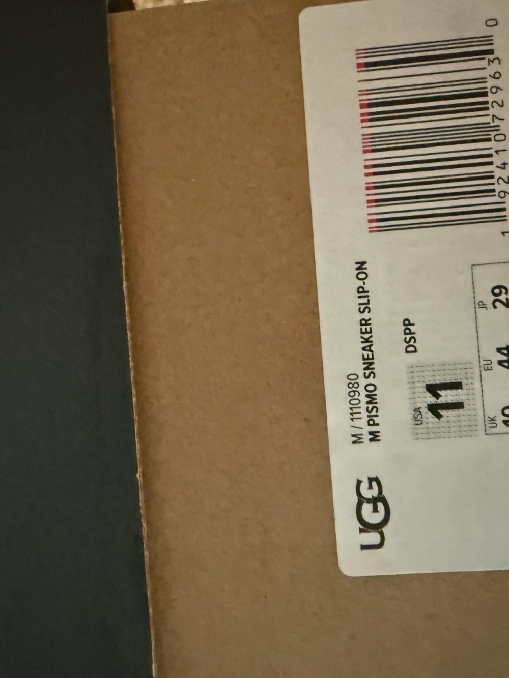 Mens Ugg size 11 slip on like new still have original packaging